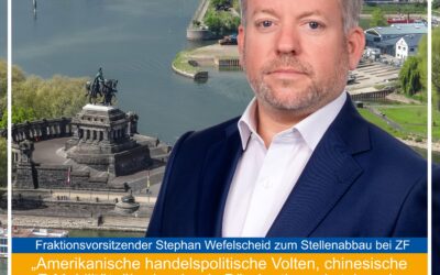 Fraktionsvorsitzender Wefelscheid bedauert angekündigten Stellenabbau bei ZF